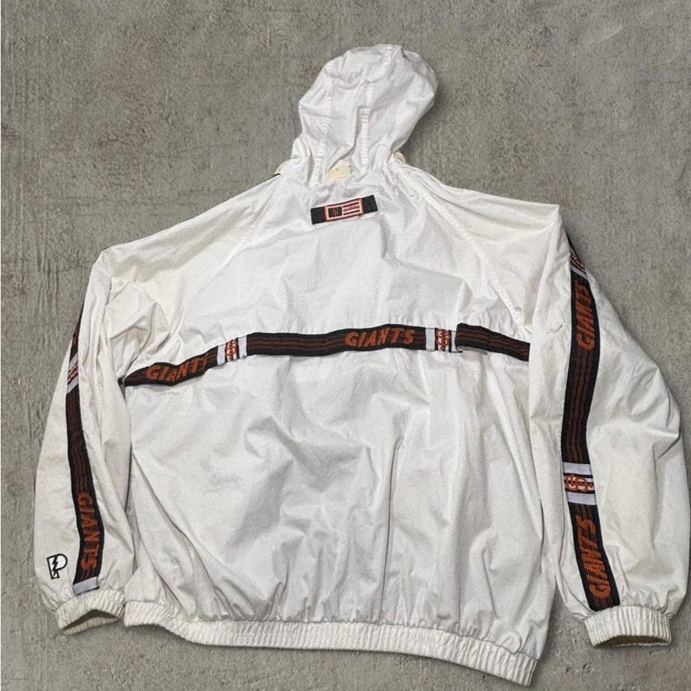 Vintage Y2K Pro Player White SF Giants Hooded Jacket - Picture 2 of 8